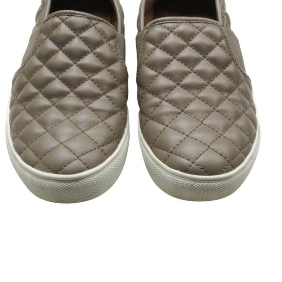 Steve Madden Endell Taupe Leather Quilted Sneakers Size 8 Chunky Platform - Picture 3 of 10